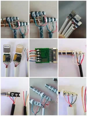 Резать слезающ паяя кабель данным по USB машины и другую заварку провода